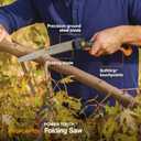 Fiskars Hand Saw, Folding Saw with Dual Position Locking Saw Blade for Overhand Cuts and Under Cuts and Power Tooth Blade with Triple Ground Teeth, Soft Grip 10-Inch Pruning Saw
