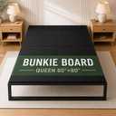 DFAN 60"80" Bunkie Board Queen Size Double Sided Non-Slip Breathable Bed Support, Anti-Sag Queen Bed Slats Support Under Mattress for Slatted Bed Frame Base, Metal Frames, Sofa Beds, Foldable Black