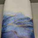 MAYHMYO Anti Fatigue Kitchen Mat - Set of 2 - Blue and Gold Design Comfort Mats - Cushioned, Non Slip Floor Mat (29"L x 17.3"W x 0.4"Th + 47"L x 17.3"W x 0.4"Th)