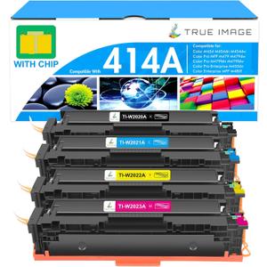 414A Toner Cartridges 4 Pack: MFP M479fdw M454dw Compatible for HP414A 414X 414 M479fdn M454dn Color Laserjet Pro M479fdw M455dn M479 M454 Printer Ink High Yield with Chip Black Cyan Yellow Magenta