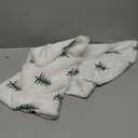 AQOTHES Christmas Tree Green Throw Pillow Covers 20x20, Soft Faux Fur Embroidered Throw Pillows for Couch Sofa Cushion Covers Holiday Home Decor