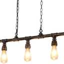 LightInTheBox Rustic Industrial Tube Pipe Chandeliers, Steampunk Pendant Light Fixture 5-Light Edison Farmhouse Ceiling Lamp for Dining Room Living Room Bar