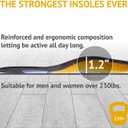 Brison Plantar Fasciitis Relief Work Boot Insoles for Women Men - 220+ lbs Comfort Standing All Day Orthotic Arch Support Flat Feet Shoe Orthopedic Inserts (Men 6-8, Women 7.5-9.5) 10.2in
