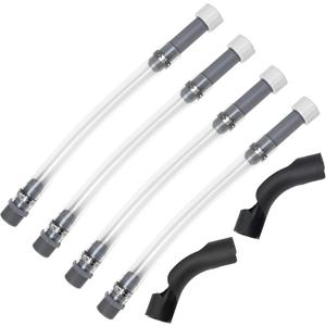 VP Gas Can Hose, 4 PCS Racing Fuel Jug Hose with 2 PCS Bender, Fuel Filler Hoses Suitable for Jegs's Racing Fuel Jug 3/5/5.5 Gallon Gas Cans Motorsport Container