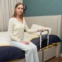 Bed Rails for Elderly Adults - 350LBS Heavy Duty Bed Assist Rail with Non-Slip Bedside Handle, Fall Prevention Safety Cane with Storage Pocket for Seniors, Fits King/Queen/Full/Twin Beds