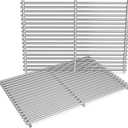 QuliMetal 19.5" Grill Grates for Weber Genesis 300 Series (2007-2016), Genesis E310 E320 E330 S310 S320 S330 EP310 EP320 EP330 Grills, Stainless Steel Part for Weber 7528 7524