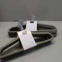 Amazon Basics Slim, Velvet, Non-Slip Suit Clothes Hangers, Gray/Silver - Pack of 30