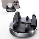 JOYROOM Car Phone Holder, [Adjustable Spring Design] Dashboard Cell Phone Holder Compatible with Popsocket, 360Rotatable & Vertical 30Adjustable Mount for Car, Silver