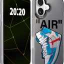 Cool Luxury Phone Case for iPhone 16 Case for Boys,Men Classic Sneaker Design,Aesthetic Street Shockproof Designer Cases Compatible with iPhone 16
