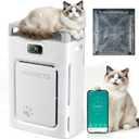 Pet Air Purifier for Home 2500 Sq Ft, H13 HEPA Double-Sided Filter with Washable Pre-filter,APP Control,for Pet Hair Dander Odor Allergies Smoke Dust,PM2.5 Air Quality Monitor,Auto Mode,P358 Cat Perch