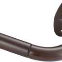 YunNephele Room Darkening Curtain Rods 28-48 inch Bronze,Wrap Around Design Window Single Drapery Rod, Sturdy Metal Adjustable Curtain Rod Set for Blackout Curtains