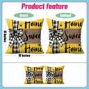 2 PCs Pillow Covers, Housewarming Gifts New Home Throw Pillow Covers 18x18, Bee Decor House Warming Gifts, Pillow Cases Decorative Cushion Covers Pillowcase Living Room Home Decor for Car Couch Bed (Polychromatic114)