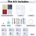 FREEBLOSS 4 Set Embroidery Bookmark Kit Flowers Embroidery Kit for Beginners with Instructions Embroidered Bookmark DIY Hand Embroidery Kit Embroidered Bookmark Kit Cross Stitch Kit