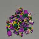50 Pcs Mardi Gras Mini Gnomes Figurines Decorations Small Rubber Gnomes Figurines Purple Green Gold Miniature Ornaments for Adults Mardi Gras Carnival Party Favors Decor