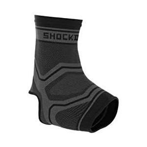 Shock Doctor Ankle Brace Support Compression Sleeve (1 Pair). Best for Ankle/Foot Instability Swelling, Arthritis, Tendonitis, Joint Pain, Sprains, Strains, Recovery, Achilles Tendon and Arch Support. Increase Blood Flow. Contoured Elastic Knit Slip-On Sock. Men and Women. Left or Right Foot, Small 