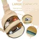 Viverte Birthday Gifts for 7 8 9 10 11 12 13 Year Old Girls Small Initial Sling Bag Cross Body Bag Fanny Pack for Girls (Beige)