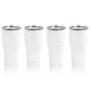 MAIKESUB 4 Pack Sublimation Blank Tumbler White 30 OZ Stainless Steel Waist Cup With Lid Vacuum Insulated Tumbler Double Wall Coffee Mugs