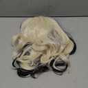 Black and Light Blonde Wig with Necklace Choker for Womens Girls Cosplay Costume Short Wavy Bob Synthetic Wigs with Bangs for Halloween Party