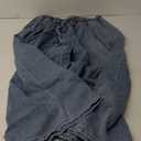 Women's Wide Leg Baggy Jeans Plus Size Loose Elastic Waist Denim Pants with Deep Pockets Light Blue, X-Large