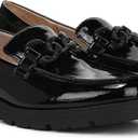 LifeStride Womens London 2 Loafers Black Patent 8.5 W