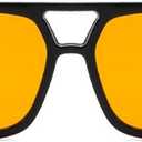 Retro 70s Square Aviator Sunglasses Women Men Vintage Rectangle Sunglasses Flat Frame Trendy Shades