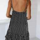 Qearal Womens Sundresses Boho Floral Printed Dress Summer Sleeveless Beach Mini Dress with Pockets (Black, M)