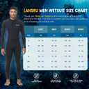 Wetsuit, 5/4mm Upgrade CR Neoprene Wetsuits for Men and Women, Ideal Thermal Wet Suit in Cold Water, Front Zip for Surfing Snorkeling Diving Swimming, Size L