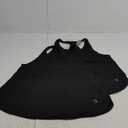 icyzone Women's Racerback Workout Athletic Running Tank Tops Loose Fit (Pack of 2) (X-Large, Black/Black)