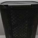 Mind Reader Slim Laundry Hamper with Lid, 60L Clothes Basket, Ventilated Plastic, Black (Single)