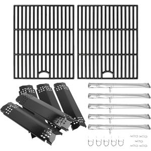 Grill Replacement Parts for Nexgrill 5 Burner 720-0888S, Grill Grate, Grill Burner and Heat Plates for Nexgrill Replacement Parts 5 Burner 720-0888S, Parts for Nexgrill 720-0888S Replacement Parts