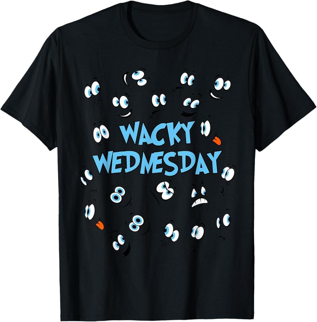 Wacky Face Wednesday Men, Woman and Kids Outfit for School T-Shirt, Size: XS