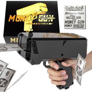 Money Gun Shooter  RUVINCE Money Gun for Movies That Look Real, Prop Gun Make it Rain, Handheld Cash Gun for Game Movies Party (Black) Money Gun Shooter  RUVINCE Money Gun for Movies That Look Real, Prop Gun Make it Rain, Handheld Cash Gun for Game Movies Party (Black)