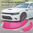 Front Bumper Lip Splitter Protector Compatible with Charger SRT Hellcat/SRT 392/Scat Pack/RT Scat Pack/GT/RT 2015-2023, Pink