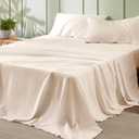 Bedsure Full Size Bed Sheets - 4 Pieces Soft Full Sheet Set - Breathable & Cooling - Hotel Luxury - Easy Care Polyester Microfiber Bedding for Women, Men, Light Beige
