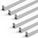 6 Pack T5 LED Shop Light, 4FT, 2200lm, 6500K Led Tube Lights Indoor, Ceiling and Under Cabinet Lighting, Plug in Bar Light for Room Garage Workshop, Corded Electric with ON/Off Switch