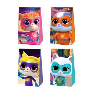 BNFUO 12pcs Super Cats Birthday Party Gift Bags Goodie Bags,Super Cat Party Supplies for Kids Birthday Decorations