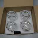 GLASKEY 12 oz Storm Japanese Whiskey Glasses Set of 4, Unique Cognac Glasses, Heavy Thick Bottom Bar Glass for Scotch Bourbon Rum Gin Water Cocktail,Gifts Men Gifts Ideas