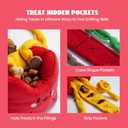 Nocciola Squeaky Hide and Seek Dog Snuffle Food Toys, Interactive Plush Stuffed Pet Supplies for Puppy Small Medium Breeds, Cute Burrow Cognitive Digging Treat Hiding Enrichment Puzzle Toy, 2 Packs