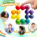 Sensory Autism Balls Toy for Toddler Kids, Airplane Travel Toys for Age 3-5 5-7 3-4 4-8 School Fidget Classroom Autistic Calm Down Treasure Prize Box Dementia Activities Easter Basket Stuffers Gifts