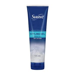Suave Barber Essentials Styling Gel for Men, Strong Hold and Low Shine, No Flakes, Barber-Quality Results, 9 oz (9 Ounce (Pack of 1))