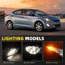 Dasbecan Left Driver Side Headlight Assembly w/Bulbs Compatible with 2011 2012 2013 Hyundai Elantra Front Headlamp Replace# 921013Y000 HY2502161