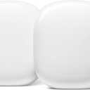 Google Nest WiFi Pro - Wi-Fi 6E - Reliable Home Wi-Fi System with Fast Speed and Whole Home Coverage - Mesh Router - 2 Pack - Snow