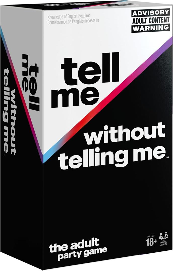 Spin Master Games, Tell Me Without Telling Me, The Viral Adult Party Game for Bachelorette Parties, College, Birthdays, Friendsgiving, 2-10 Players, for Ages 18 & Up