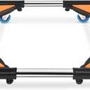 SPACECARE Mini Fridge Stand Mobile Roller, Adjustable Furniture Dolly with 4 Locking Wheels, Heavy Duty Washing Machine Base, Universal Appliance Pedestal for Dryer and Refrigerator- Black