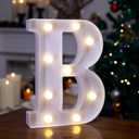 TRONSBOO LED Marquee Sign Light Up Letters, Alphabet Light Up Letters Sign, Battery Powered LED Letter Lights for Night Light, Wedding, Birthday, Party, Christmas or Home Decor (Letter B)
