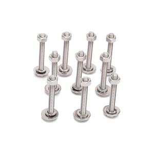 (10 Sets) 5/16-18 x 2-1/2" Bolts and Nuts Set,304 Stainless Steel, QXSKSLH