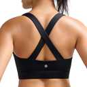 RUNNING GIRL Sports Bra for Women,Molded Cup Strappy Running High Impact Sports Bra with Sewn in Pads, S