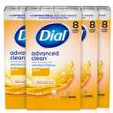 Dial Antibacterial Deodorant Bar Soap, Advanced Clean Gold, 4 Oz, 32 Bars, Round the Clock Odor Protection, Dermatologist Tested, With Clean Rinse Technology