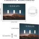 Moon Phase Mountain 3 Gang Light Switch Cover Plate Decorative Triple Toggle Wall Plate Electrical Faceplate Switchplate for Bathroom Home Bedroom Decor 6.7 * 4.8 Inch