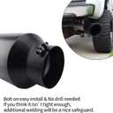 4 to 8 inch Exhaust Tip, MONOKING Diesel Exhaust Tip 4 Inlet Stainless Steel Bolt On Black Tailpipes Tips 4" Inlet 8" Outlet 15" Long